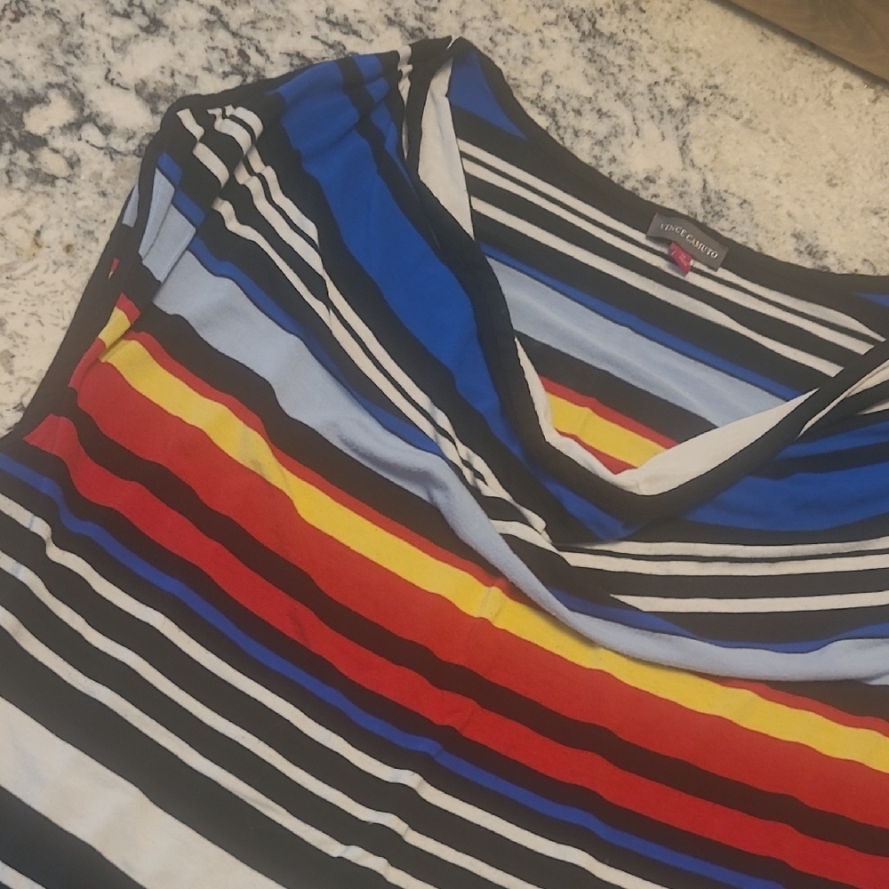 Vince Camuto Striped Multicolor Top